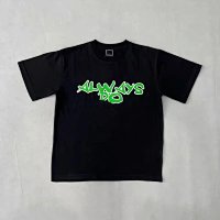 Black and green large font Print short s