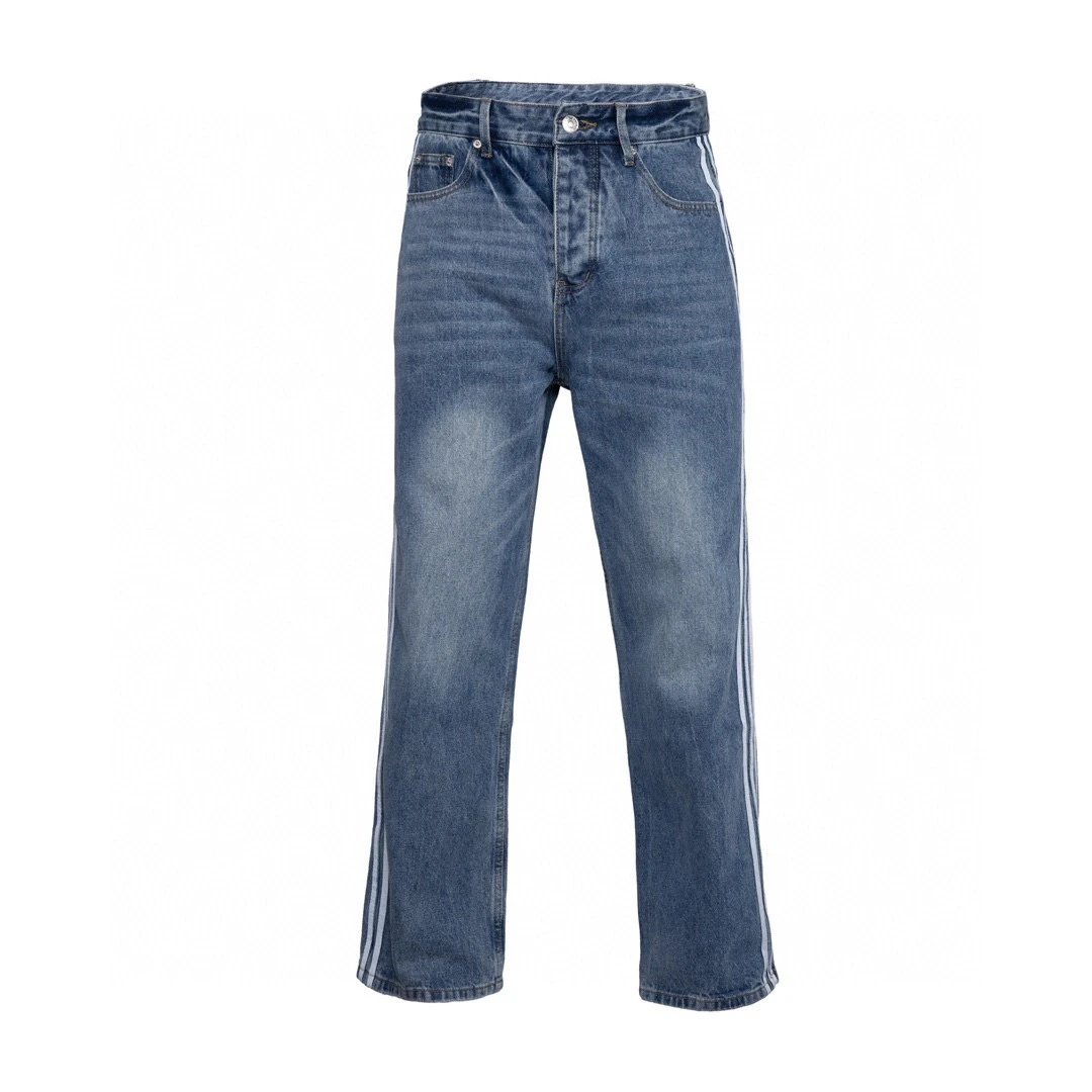 Balenciaga Jeans Straight-Leg Logo — 3209013CPZC