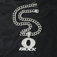 Silver pendant with diamond-encrusted 55
