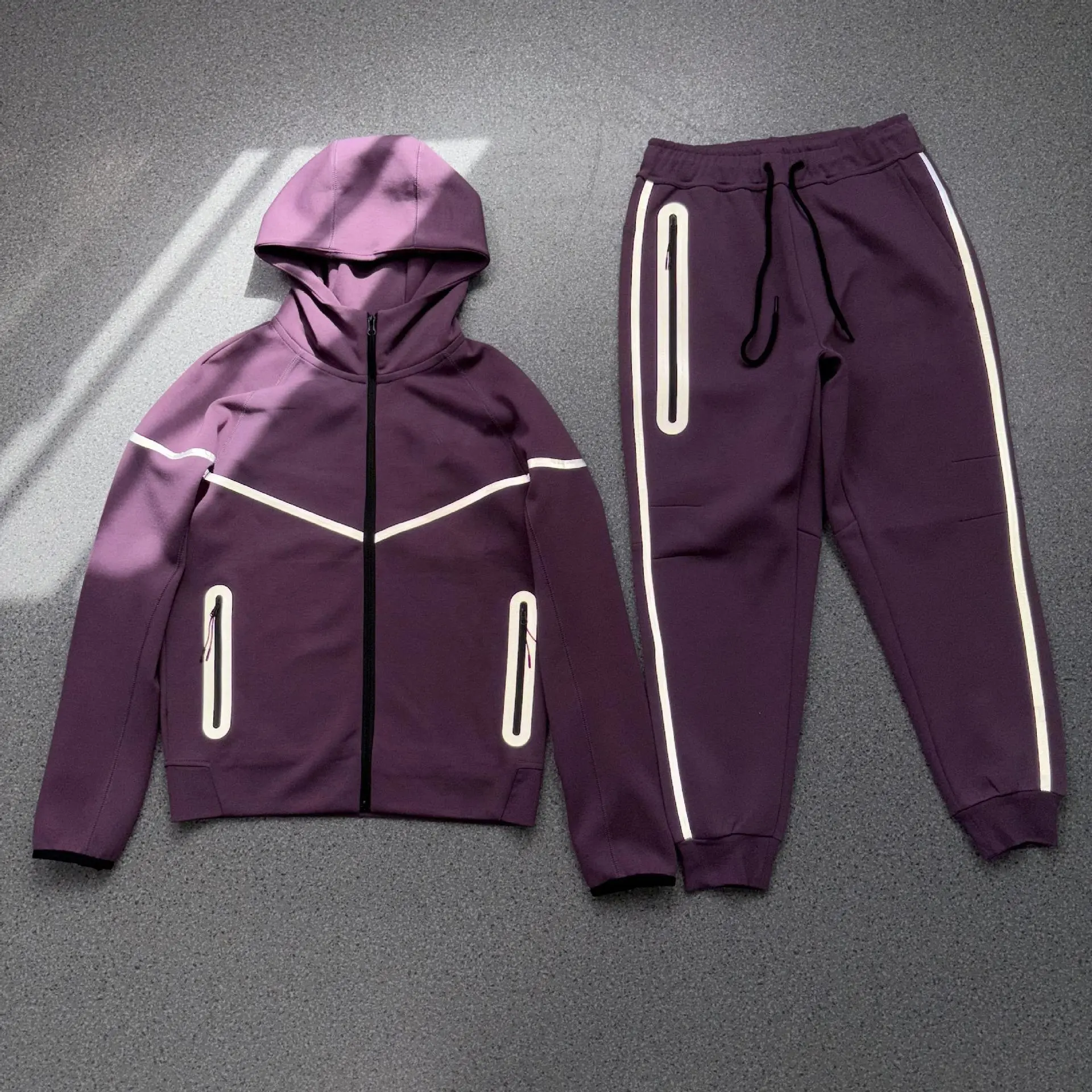 Nike 3M Reflective Strip Double-Layer Fabric Hoodie & Pants Set - rep zestawy
