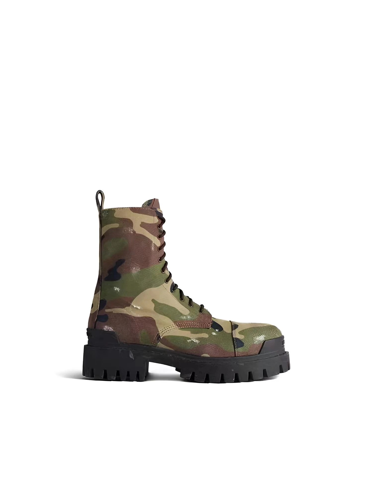 Balenciaga Combat Boot Camo Multicolor Boots Martin Boots