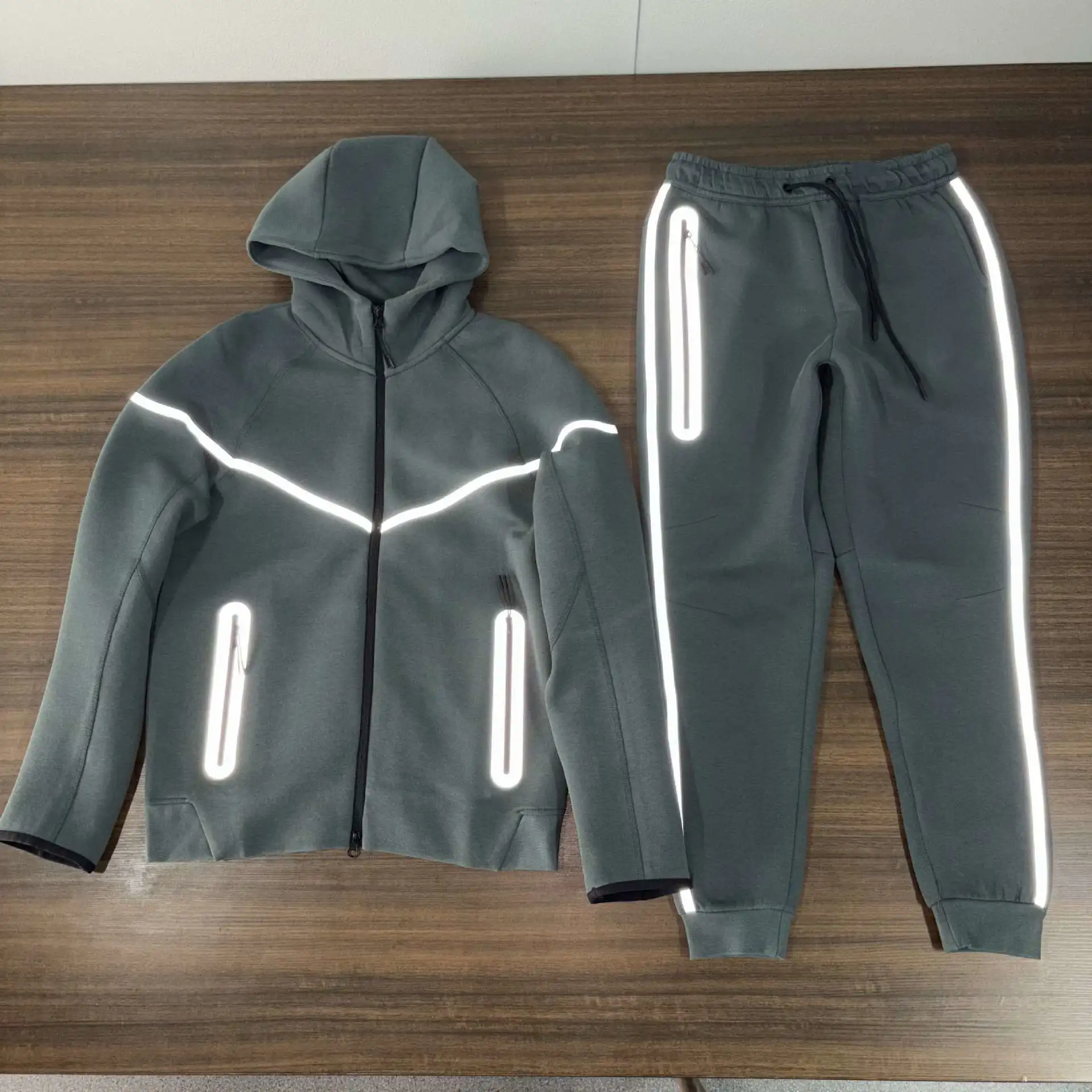Nike 3M Reflective Strip Double-Layer Fabric Hoodie & Pants Set - rep zestawy