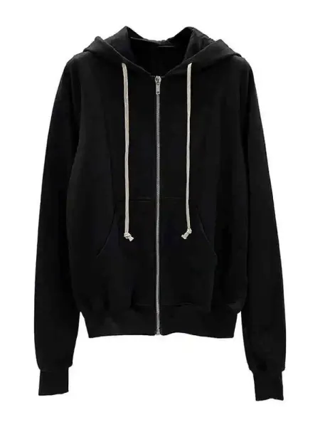 Design Zip-Up Hoodie Olive Brown - 5
