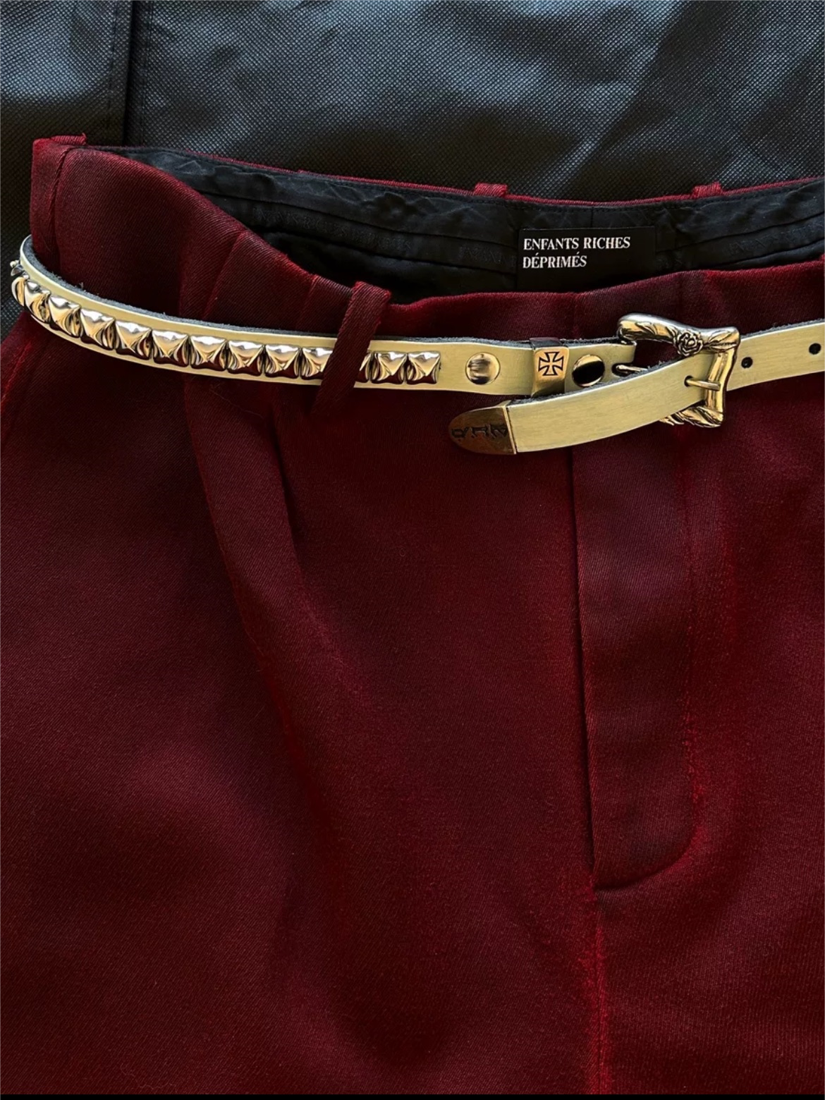 Chrome Hearts Studded Leather Belt Black - 4