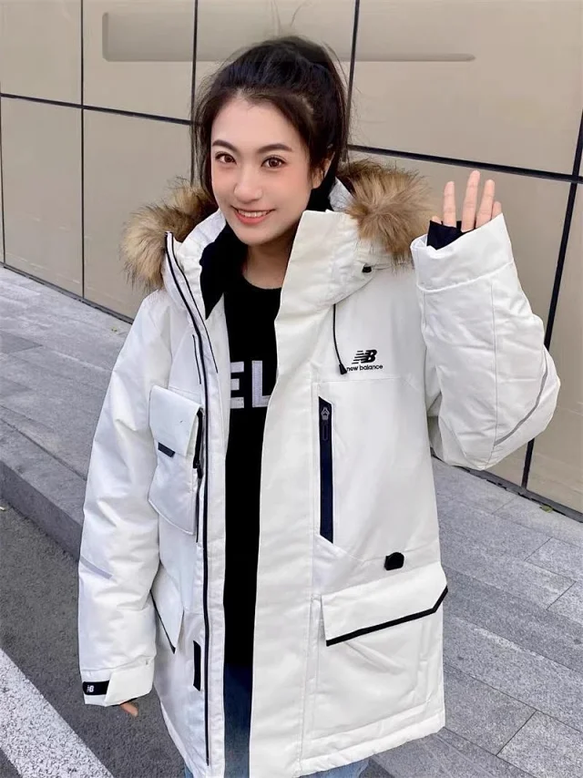 New Balance Down Jackets Hooded puffer styles, including faux-fur-trim hood options product detail image 12