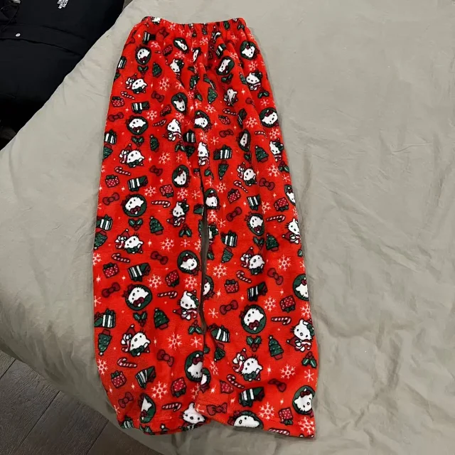 Hello Kitty Trousers Cartoon-print fleece lounge product detail image 12