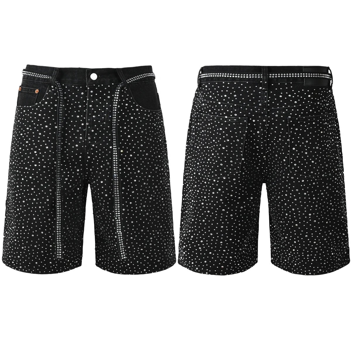 DSQUARED2 White Paint-Splatter Denim Shorts - 10/40