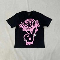 Black Short Sleeve (Pink Rabbit)