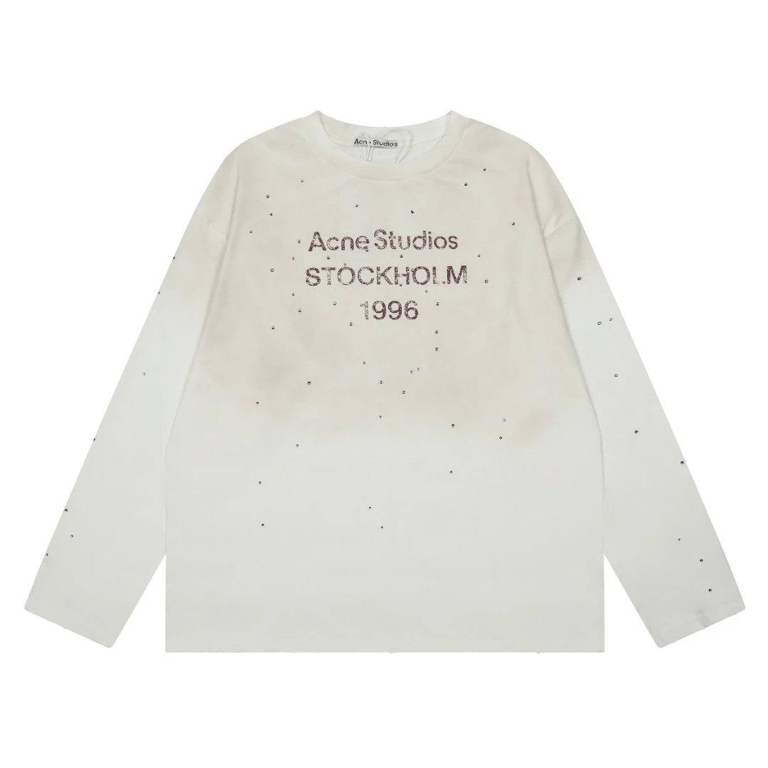 Acne Studios Acne Studios Stockholm 1996 Cream Long-Sleeve T-Shirt Cream