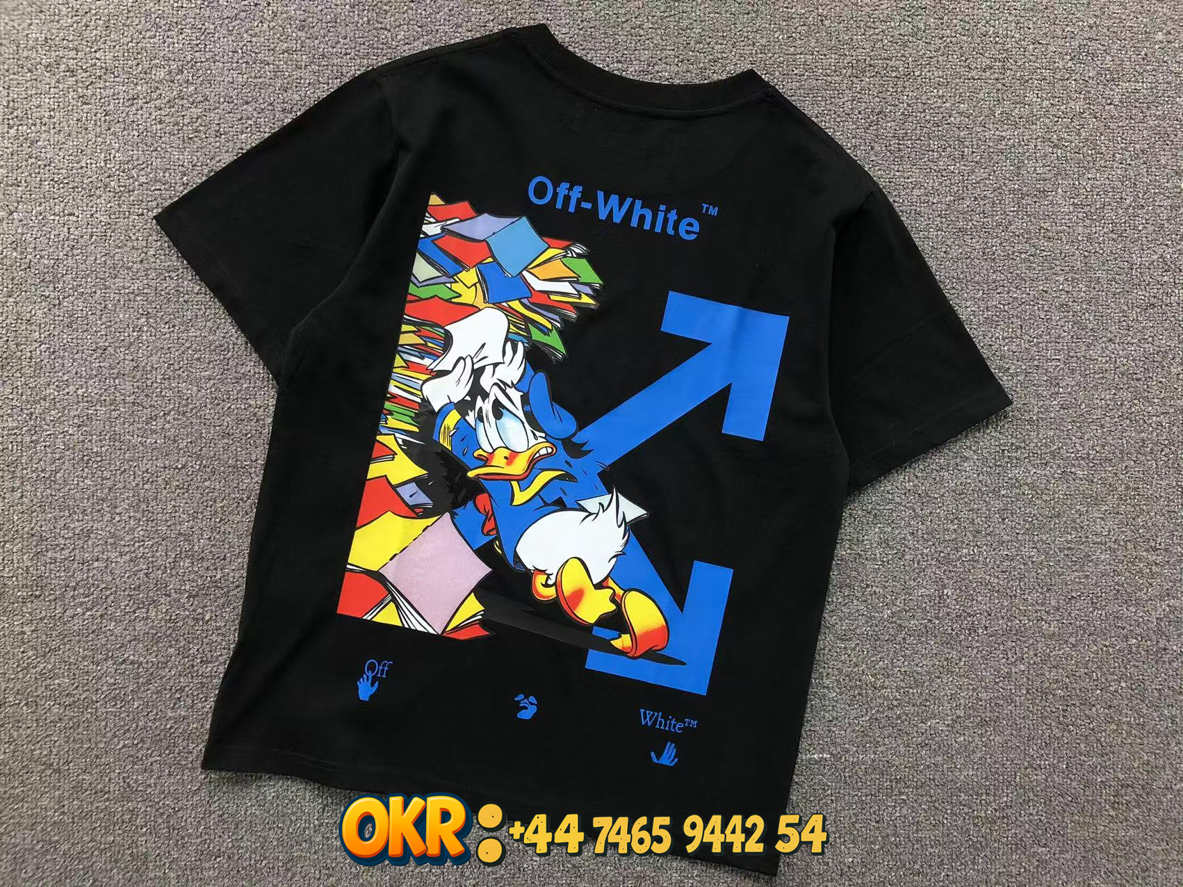 Off-White T-Shirts Short-Sleeve Crew-Neck Arrow Graphic Print — 8