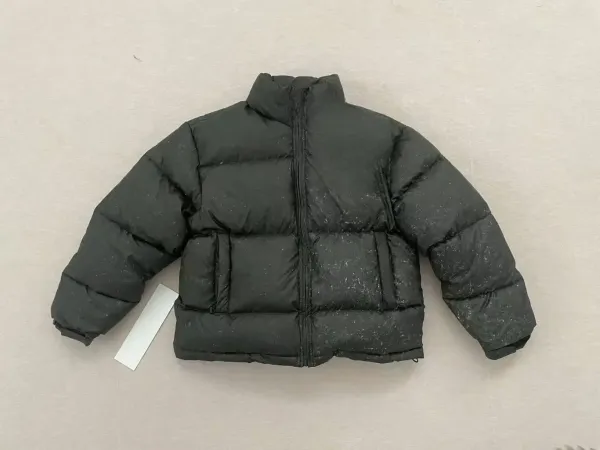 Design Puffer Jacket Black Speckled Down Jacket - 1