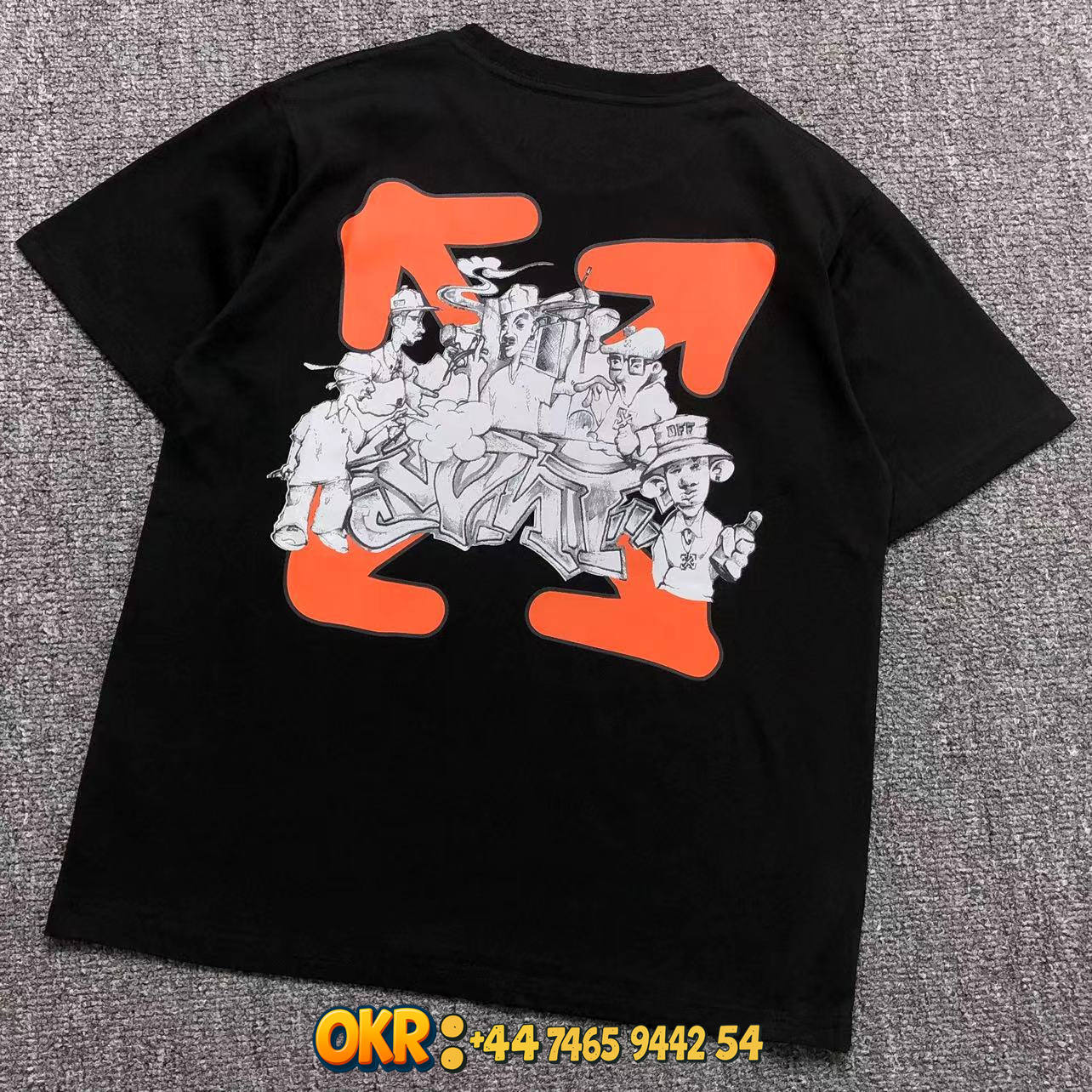 Off-White T-Shirts Short-Sleeve Crew-Neck Arrow Graphic Print — 17