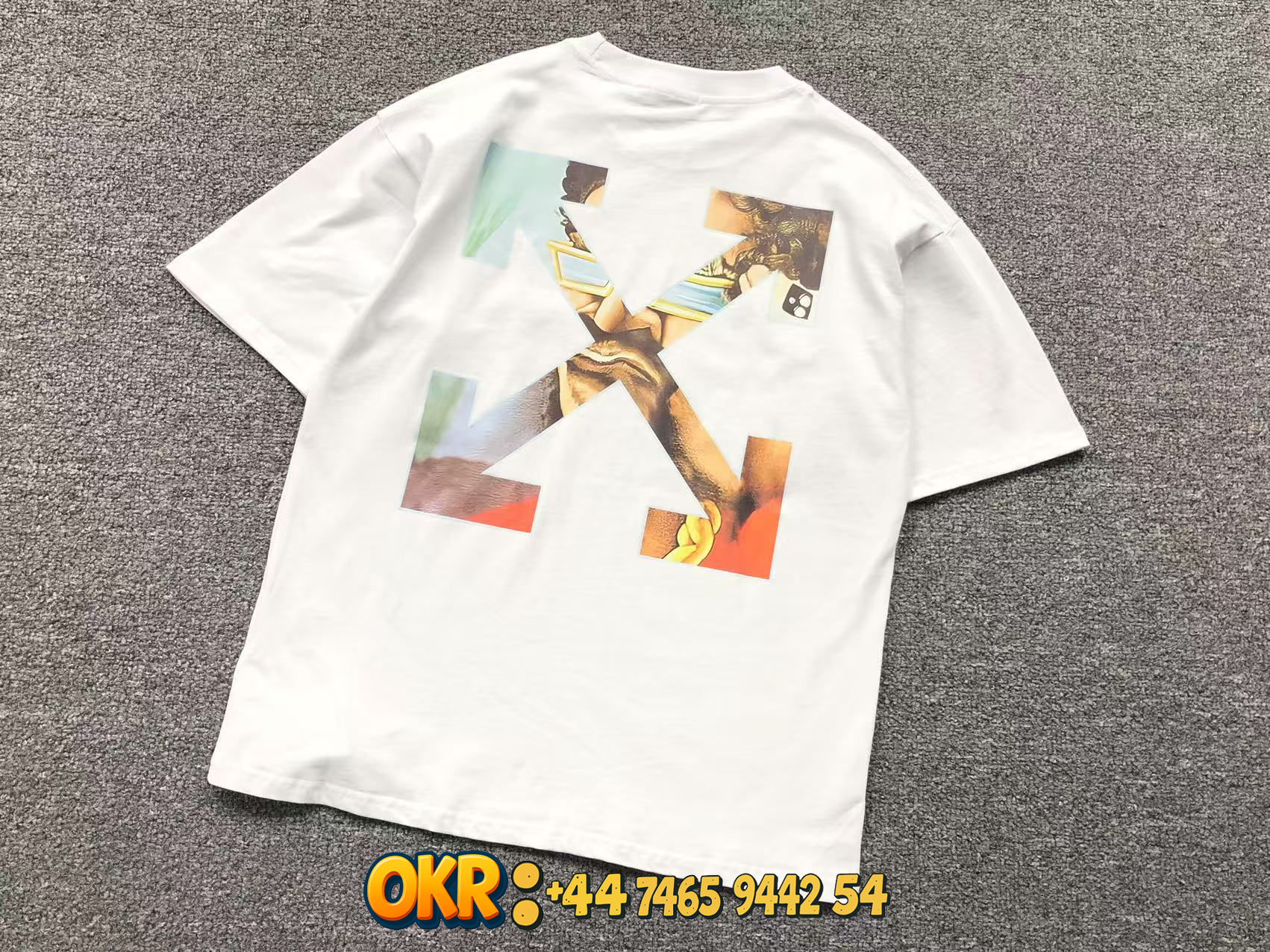 Off-White T-Shirts Short-Sleeve Crew-Neck Arrow Graphic Print — 18