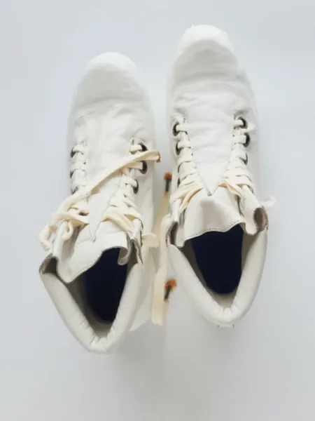 Maison Margiela Tabi Spike Sole White Leather Boots - 3