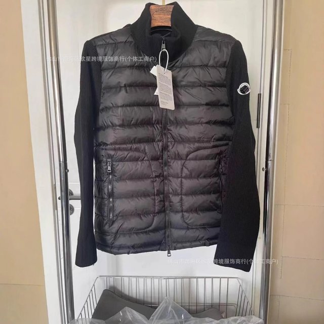 European Station Foreign Trade New M Home Knitted Stitching Down Jacket in stock Stand Collar Casual Fashion Men's and Women's Coat: seller detail photo 3