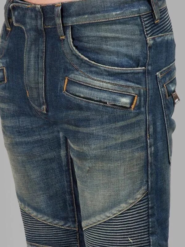Amiri Moto Jeans Blue Denim - 4