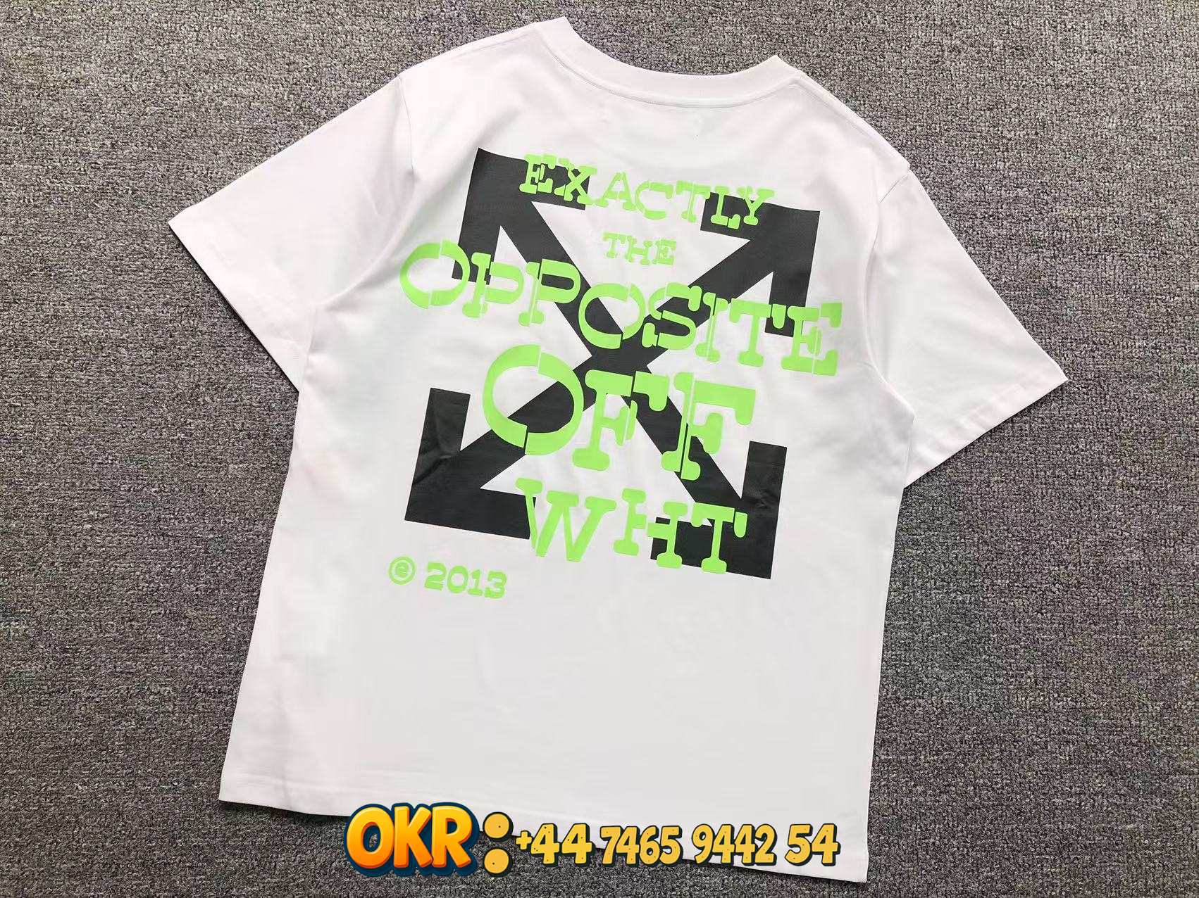 Off-White T-Shirts Short-Sleeve Crew-Neck Arrow Graphic Print — 4