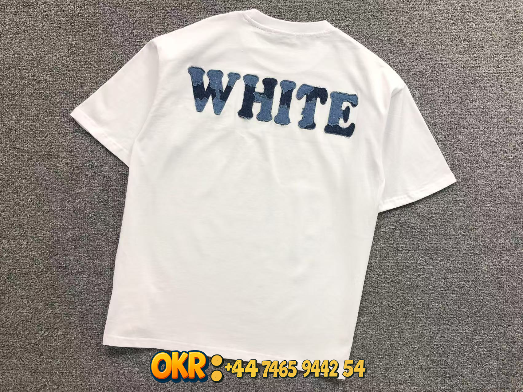 Off-White T-Shirts Short-Sleeve Crew-Neck Arrow Graphic Print — 14