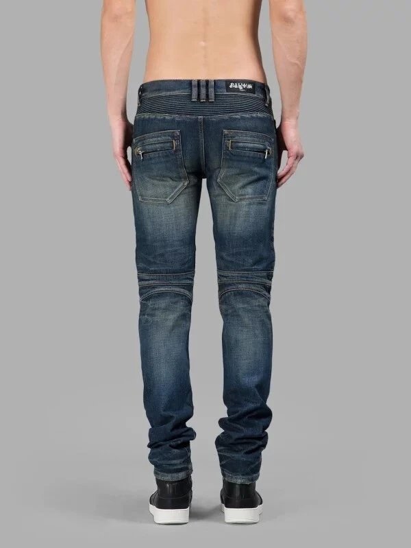 Amiri Moto Jeans Blue Denim - 3