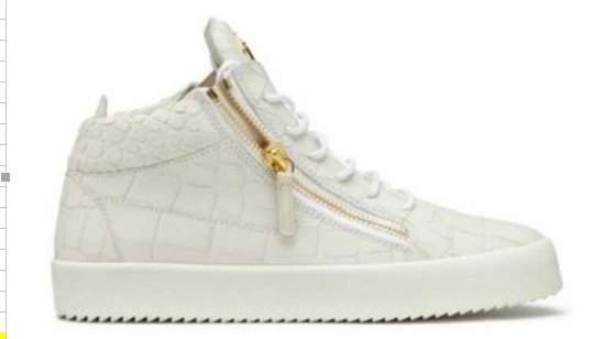 Design Giuseppe Zanotti Deco Zip Black Croc-Embossed Leather Sneakers - 3