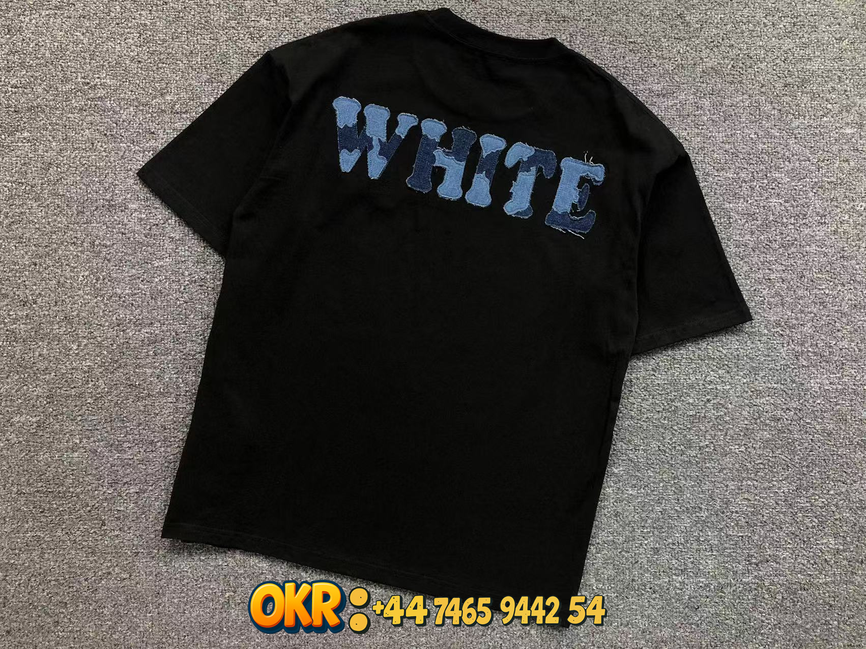 Off-White T-Shirts Short-Sleeve Crew-Neck Arrow Graphic Print — 23