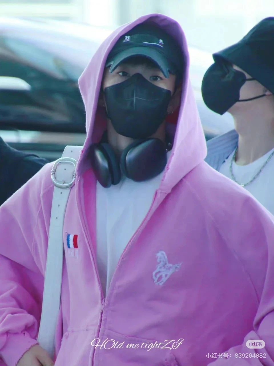 Balenciaga Paris Polo Zip Up Hoodie