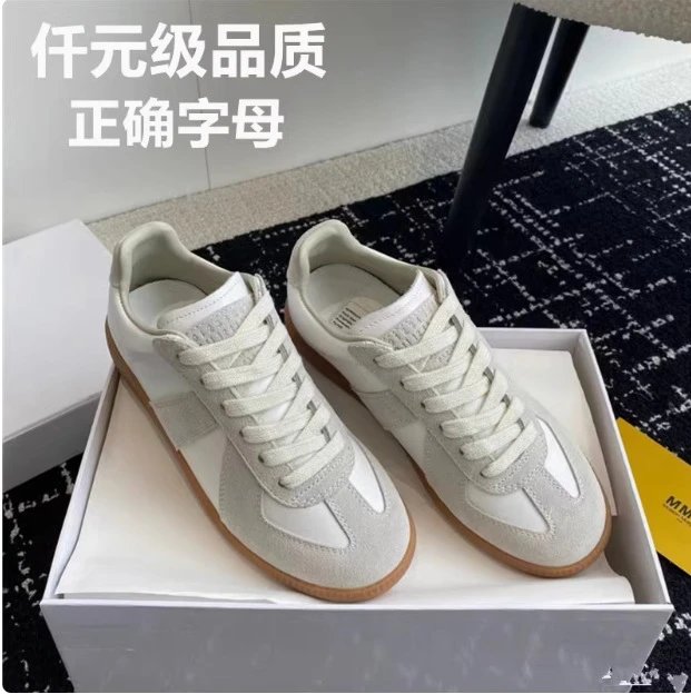 High-Top MM6 Maison Margiela Training Shoes Women's Casual Sneakers Couple Shoes Flat Low-Top White Shoes Forrest Gump Sneakers