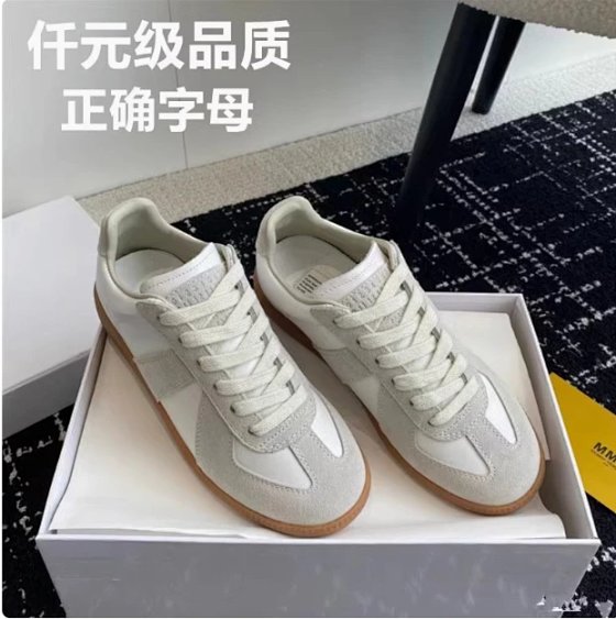 High-Top MM6 Maison Margiela Training Shoes Women's Casual Sneakers Unisex Flat Classic White Forrest Gump Shoes