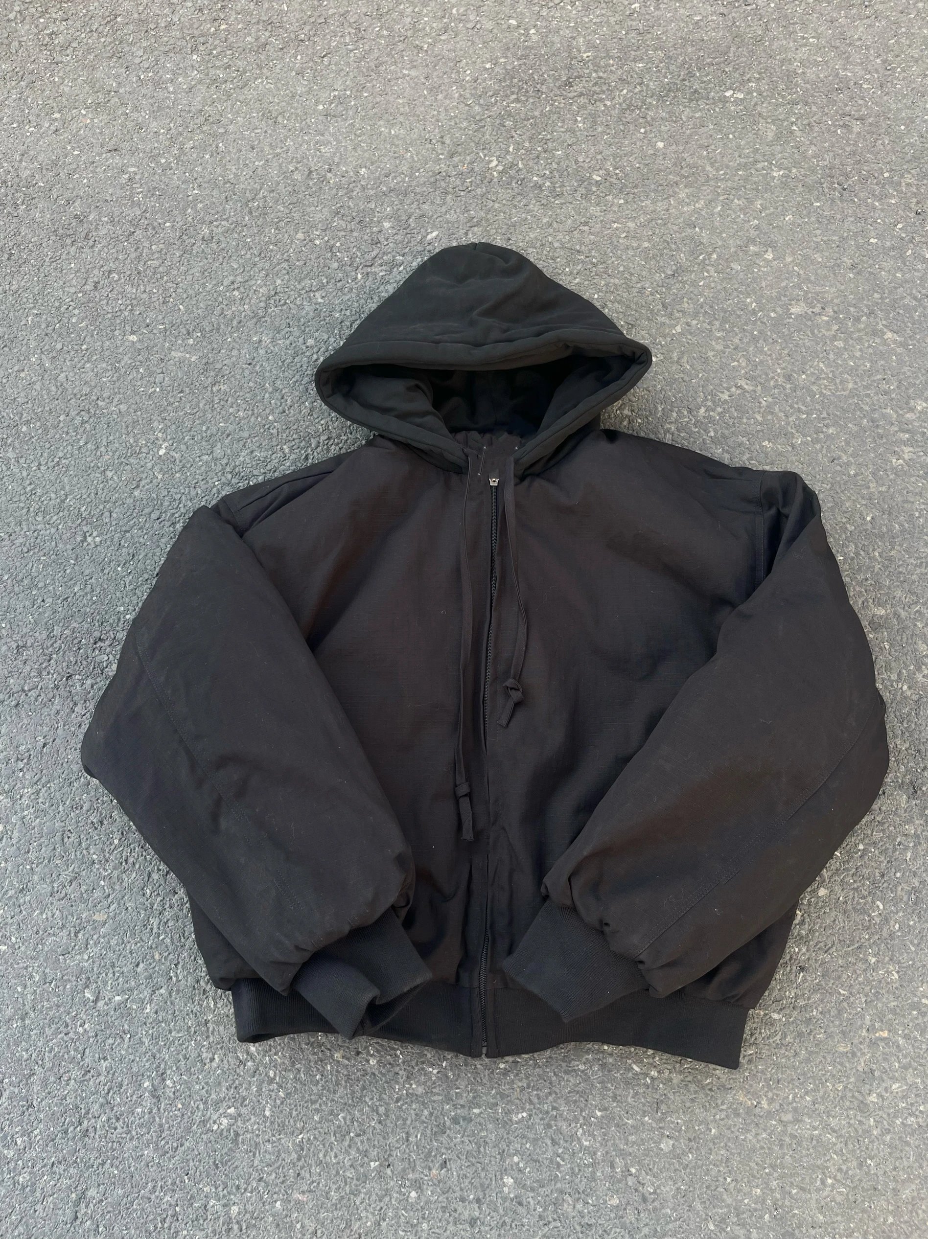 Kanye Style Jacket Shoulder Pad Hooded Military Cotton · 2