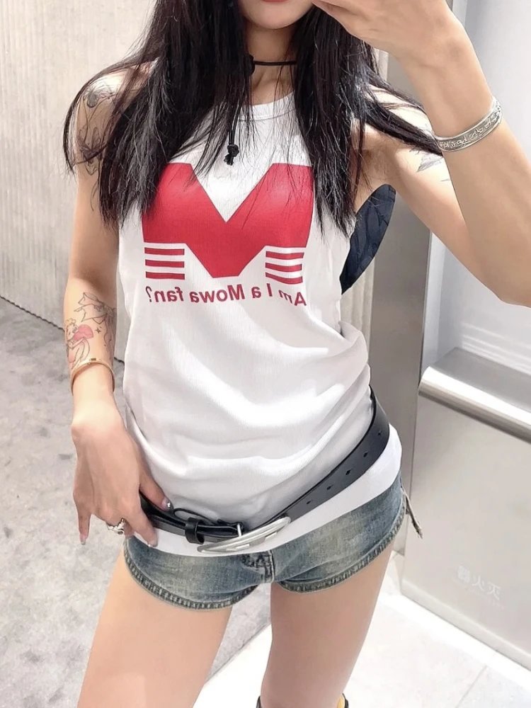 Design Mowa Fan Graphic Vest-Top White - 5