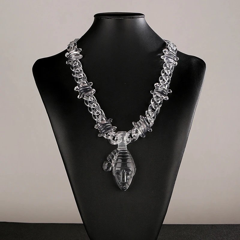 Acrylic Chrome Hearts Necklace 6