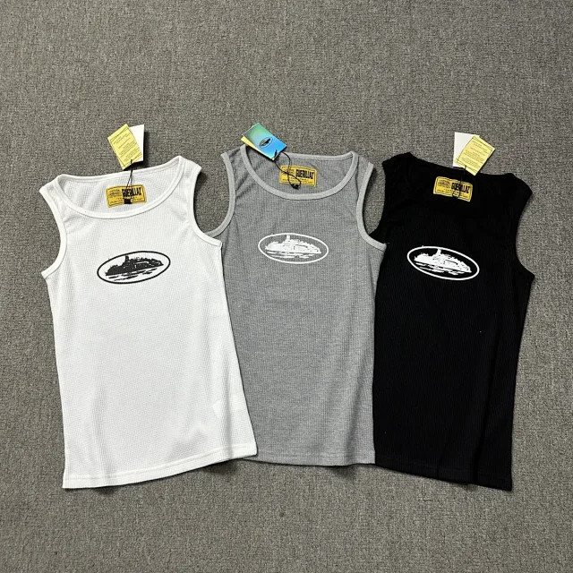 Guerillaz Vests Ribbed Tank Top with Oval Train Graphic product detail image 5