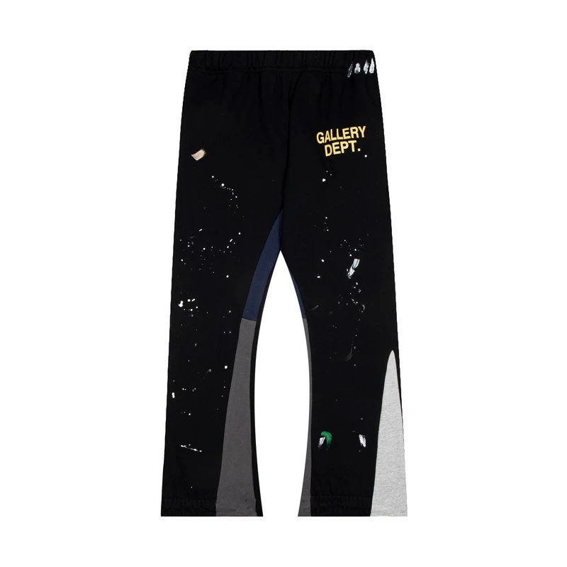 Hand-Painted Splash-Ink Spliced Drawstring High Street Casual Sweatpants