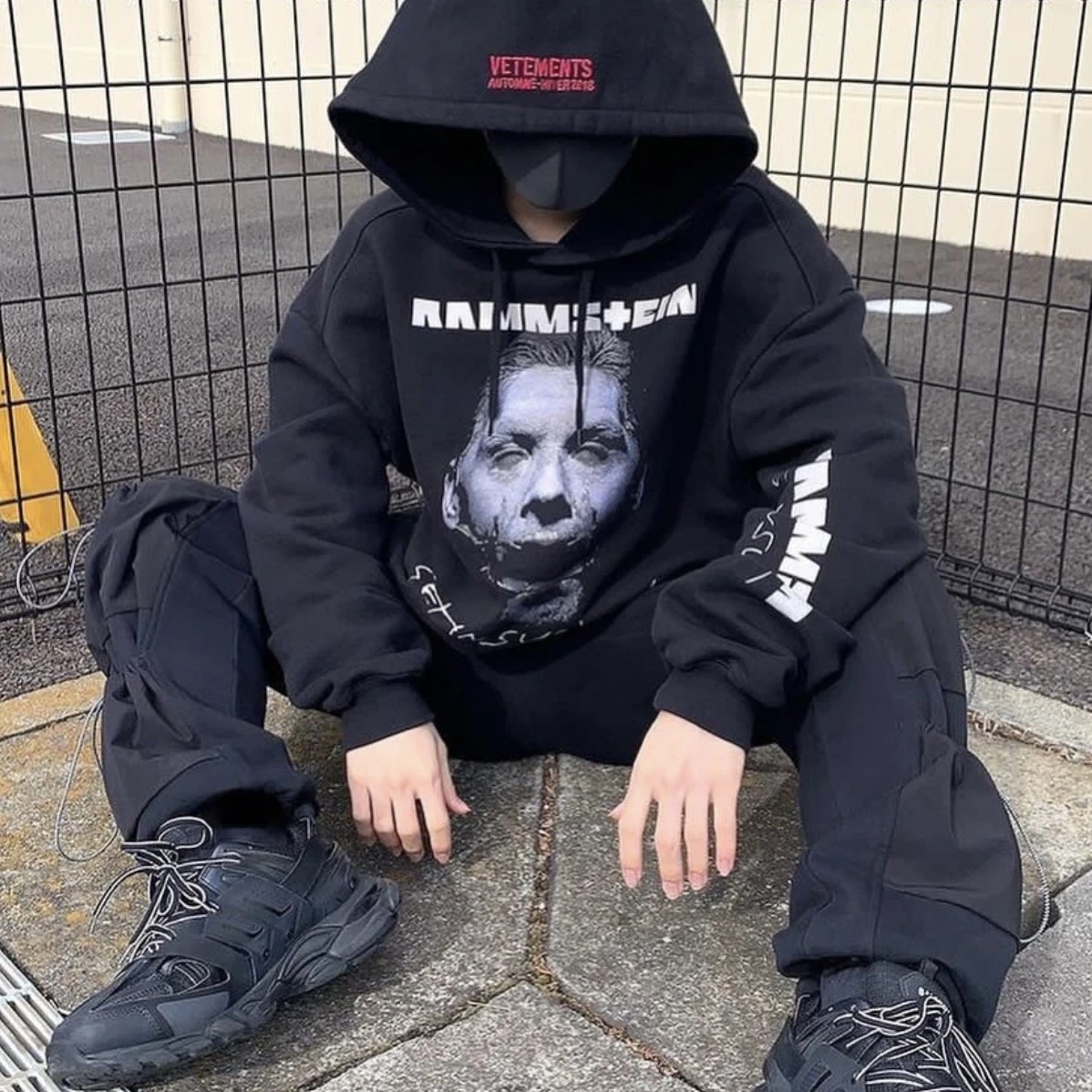 Vetements x Rammstein Graphic Hoodie Black - 5