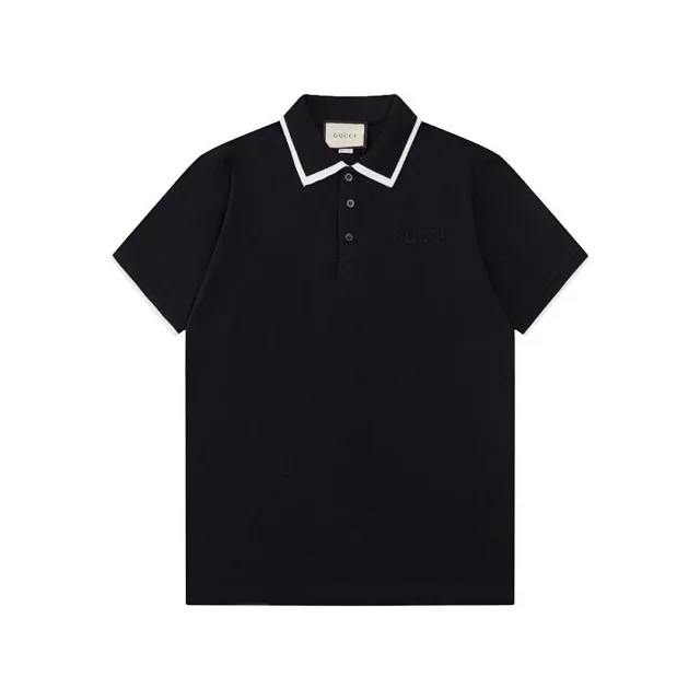 Gucci Shirts Short-Sleeve Polo Shirt with Web Stripe Shoulder Trim product detail image 13
