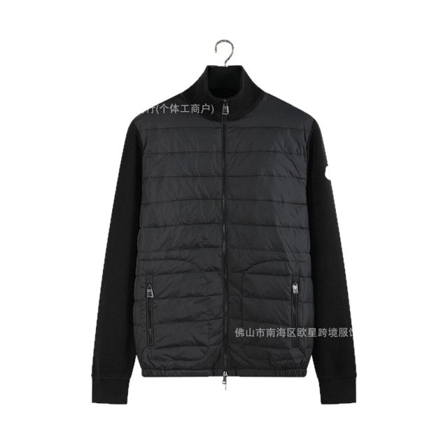 European Station Foreign Trade New M Home Knitted Stitching Down Jacket in stock Stand Collar Casual Fashion Men's and Women's Coat: seller detail photo 4
