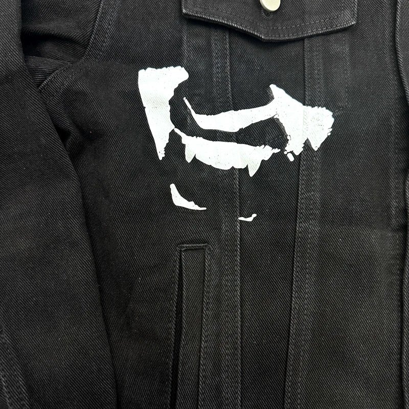 Design Whole Lotta Red Denim Jacket Black Denim Jacket - 3