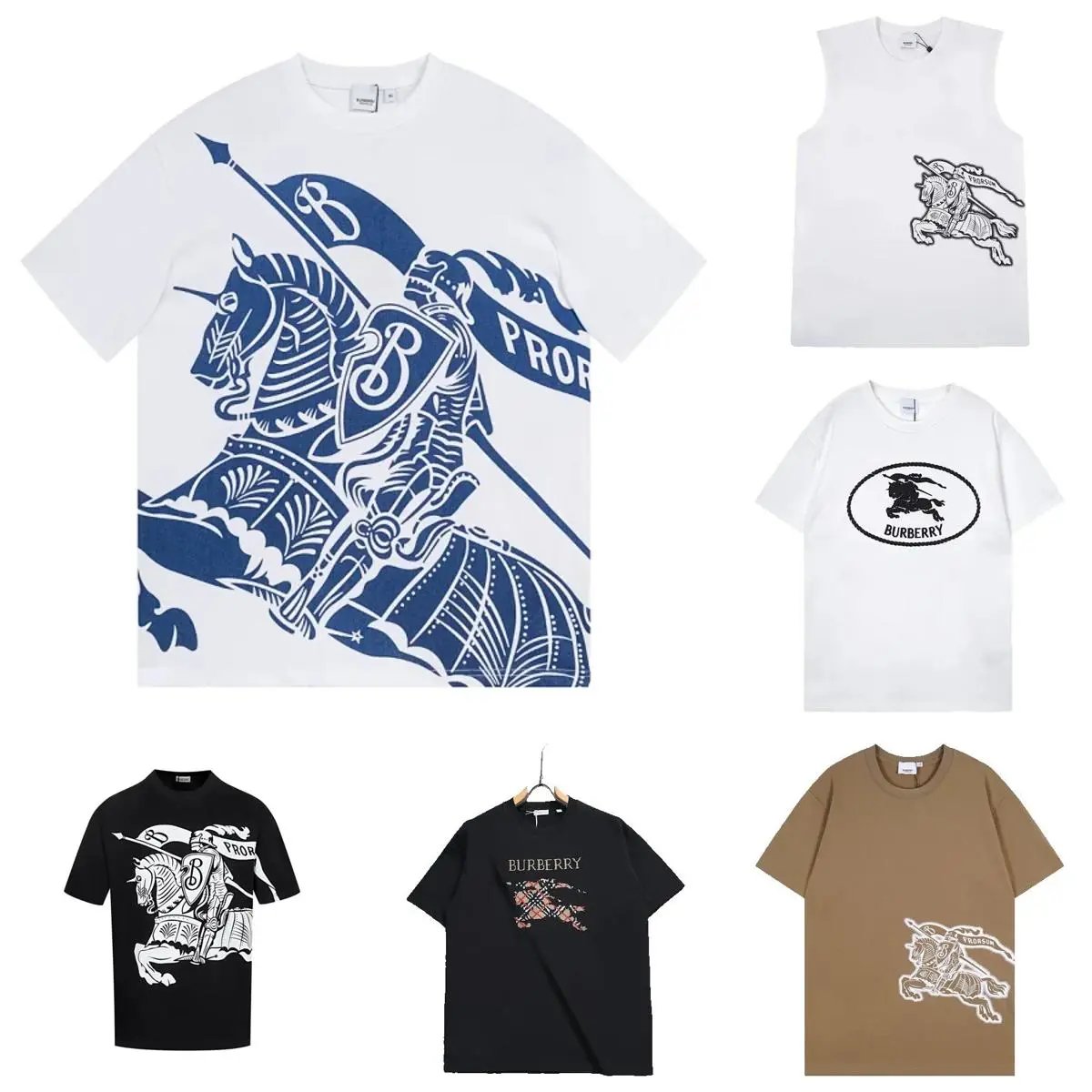 High Quality 25 War Horse Embroidery Printed Crew Neck Body Shirt