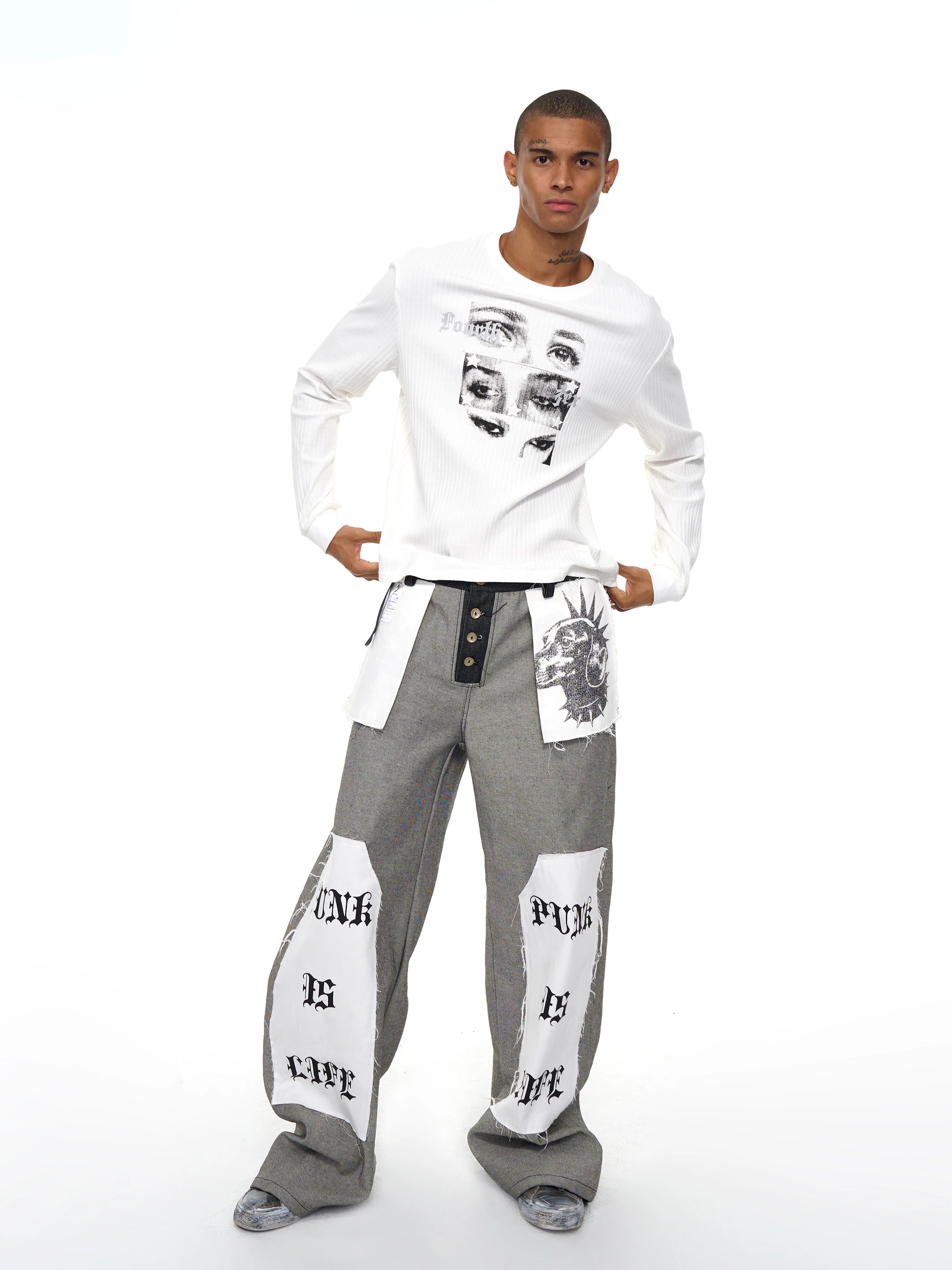 Fourth3Ex Reverse Raw Denim Lumberjack Pants · 3