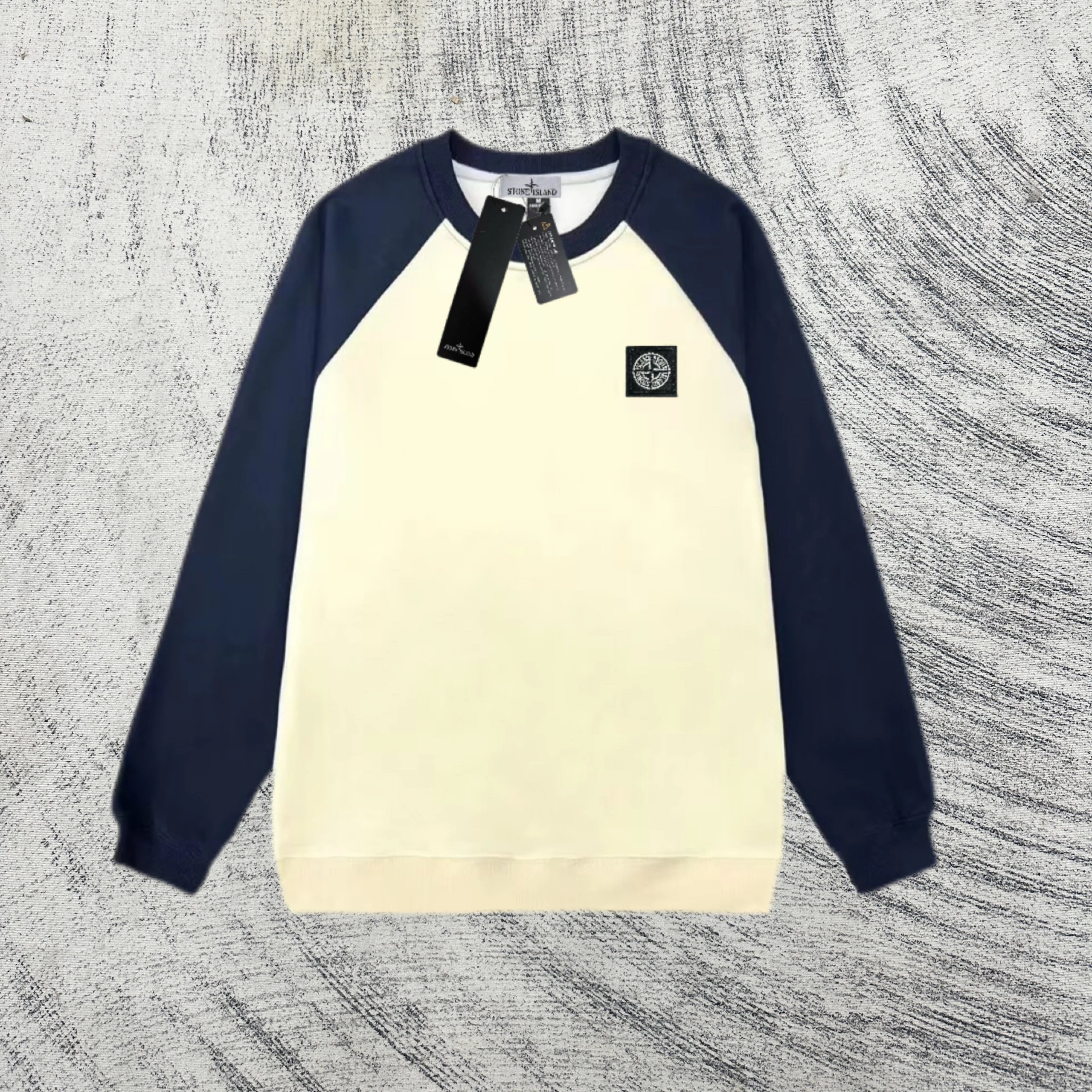 Stone Island Hoodies & Sweatshirts Raglan-sleeve crewneck sweatshirt with compass patch — 0417025CC