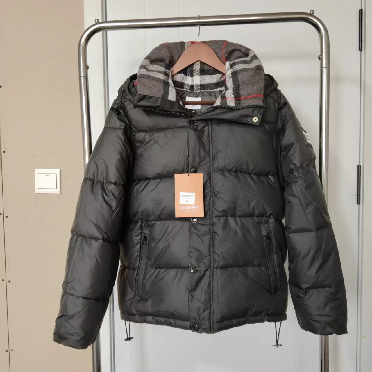 Burberry Classic Check Hooded Down Jacket