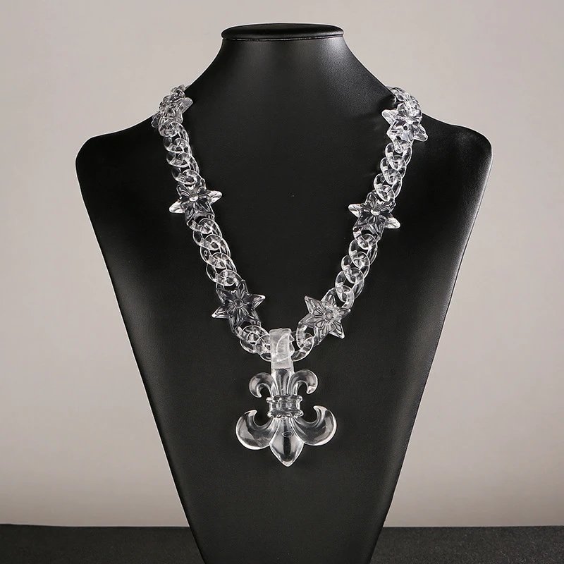 Acrylic Chrome Hearts Necklace 4