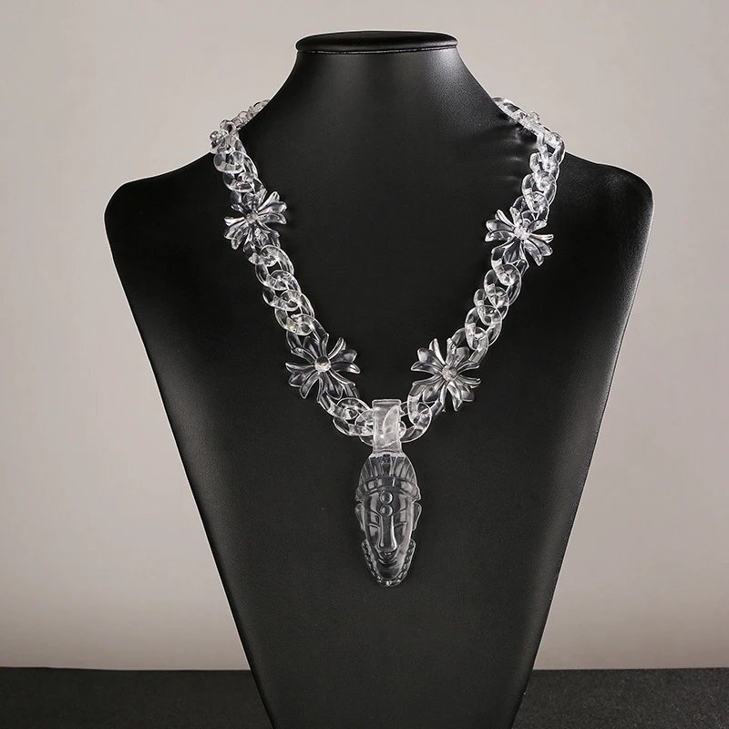 Acrylic Chrome Hearts Necklace 5
