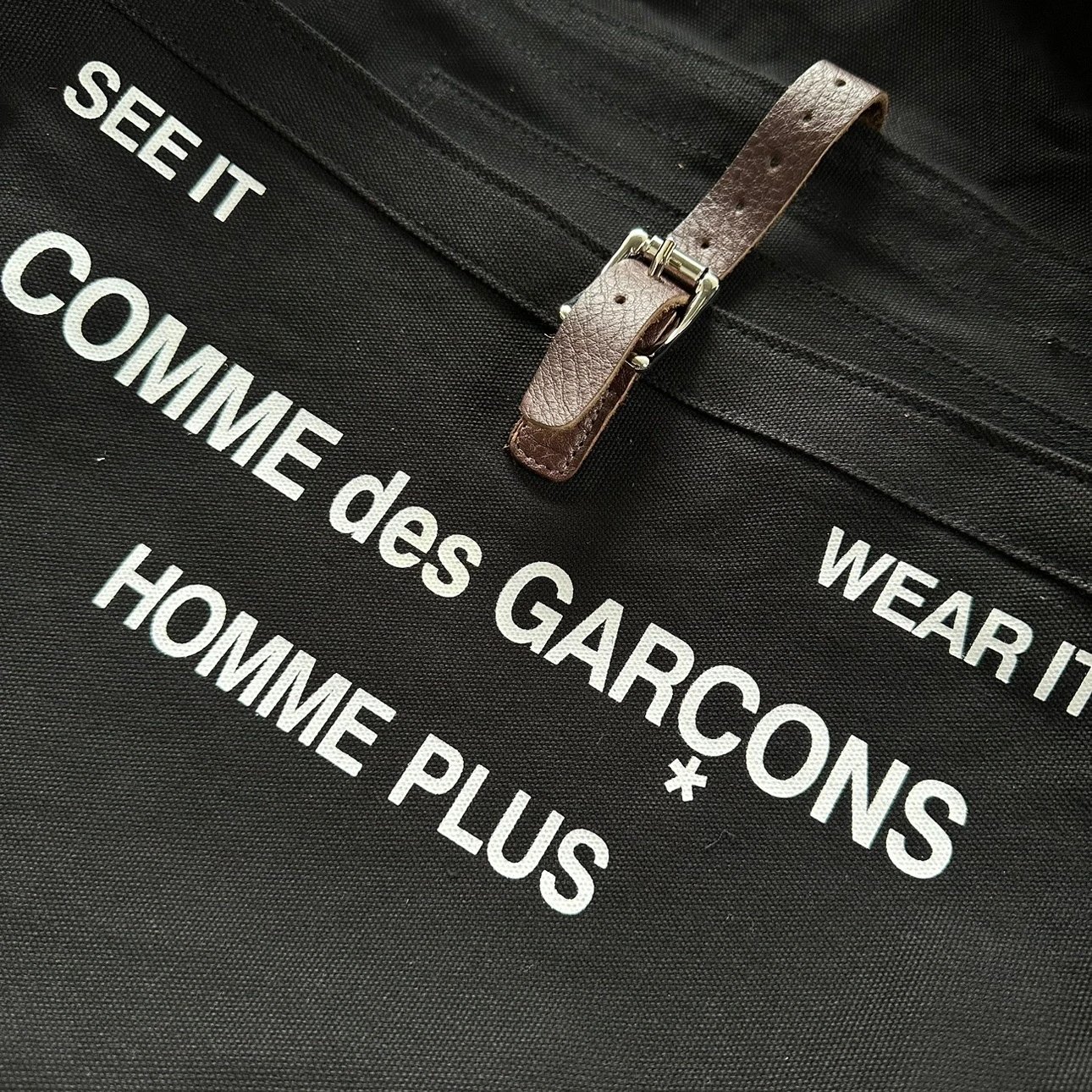 Comme des Garcons Vintage Leather Canvas Messenger Bag · 2