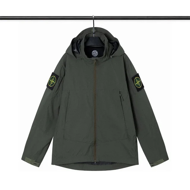 Stone Island Jackets Hooded zip-up windbreaker jacket product detail image 4