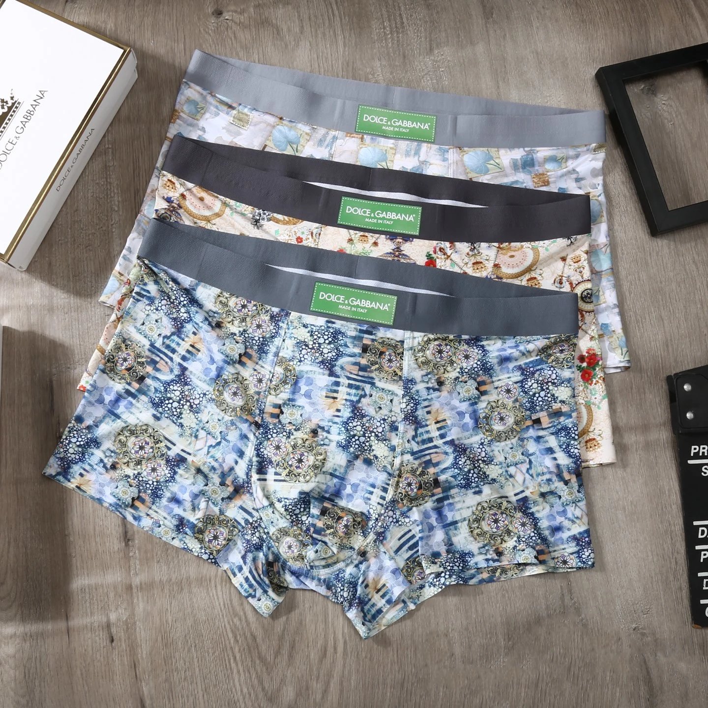 Givenchy Boxer Briefs with Crystal Detail Black, White, Mint Green Underwear - 8