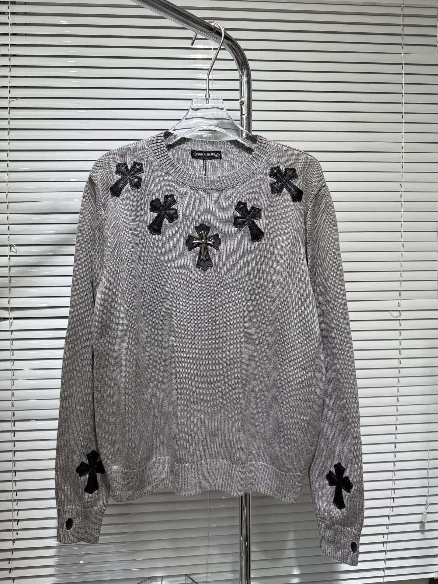 Chrome Hearts Cross Knit Sweater Black / Red - 6