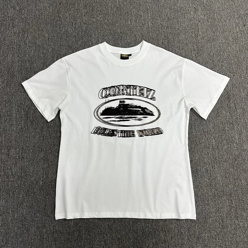 White with Black Print
