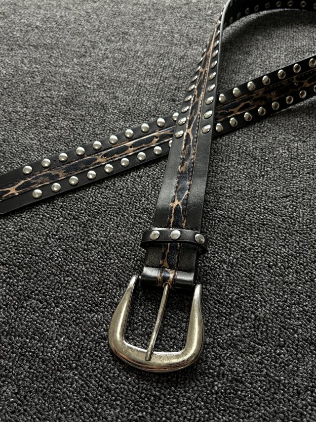 Beware of the Cuffs, Vintage Original Rivet Leopard Print Belt: seller detail photo 4