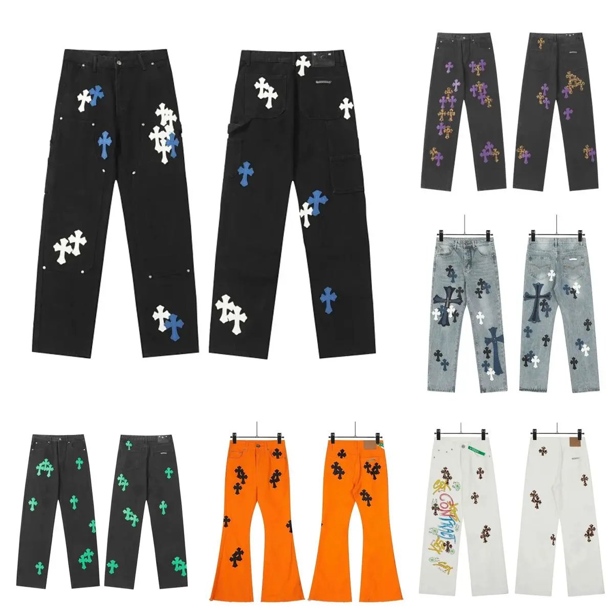 Chrome Hearts Cross Print Jean